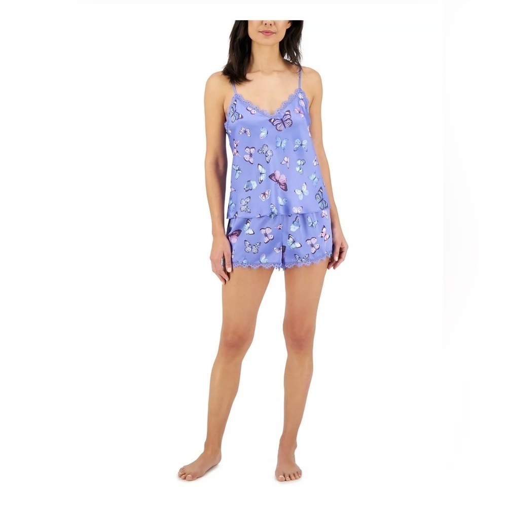 NWT INC Lace-Trim Cami & Shorts Pajama Set
